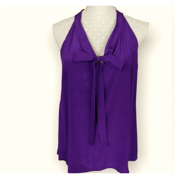 Amanda Uprichard Purple Silk Blouse Size Petite - Picture 3 of 8